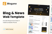 Blogane - Framer Template for Blog, a Landing Page Template by Agensip Design Agency (Thumbnail 1 of 10)