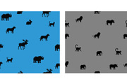 Animals tileable pattern backgrounds, an Animal Illustration by GreenStockPhotos (Thumbnail 2 of 4)