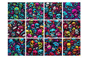 Skull Graffiti Seamless Pattern, a Pattern Graphic by Forhadx5 (Thumbnail 5 of 7)
