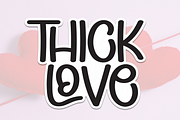 Thick Love | Script Font, a Script Font by Scratchones (Thumbnail 1 of 9)