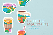 Coffee and mountains, an Illustration by Popova (Thumbnail 1 of 6)