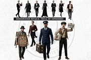 Noir Movie Characters Cliparts, a Decorative Illustration by ThatsDesignArt (Thumbnail 6 of 11)