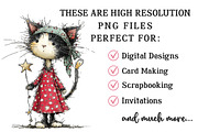 Whimsical Christmas Cats Clipart, an Illustration by OK Design (Thumbnail 4 of 6)