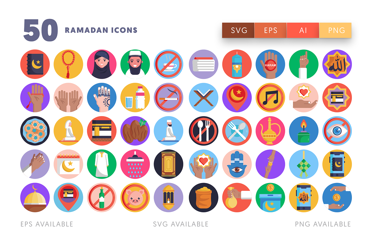 50 Ramadan Icons, an Outline Icon by Dighital (Photo 4 of 10)