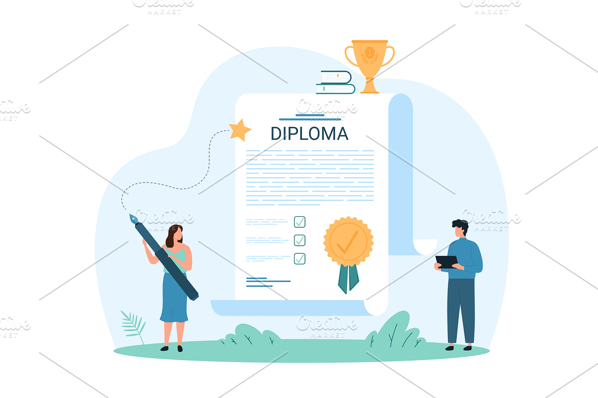 Diploma quality certificate & gold, an Object Illustration by Flashvector
