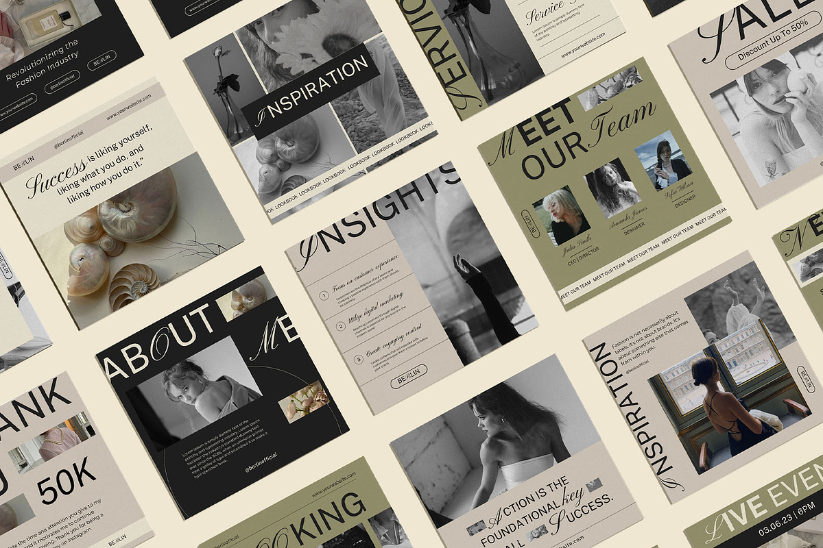 Berlin Social Media Canva Templates, a Social Media Template by Amaré Creative (Photo 1 of 13)