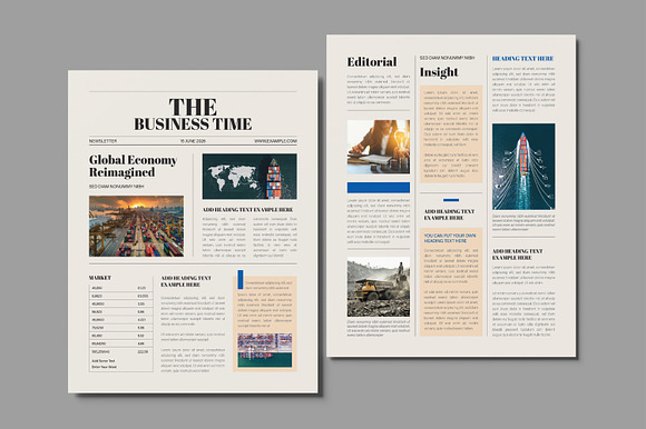 Corporate Business Newsletter Layout preview 7