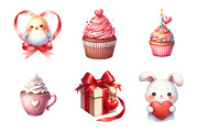 Cute Valentines Clipart, an Illustration by Design Market (Thumbnail 2 of 5)