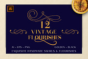 Vintage Decorative Flourishes Pack, an Object Graphic by Design Unique (Thumbnail 1 of 11)
