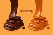 Melted chocolate and caramel, vector, a Decorative Illustration by Allevinatis Studio (Thumbnail 1 of 3)