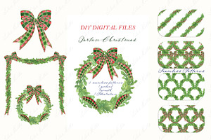 Christmas Plaid Tartan DIY Digital