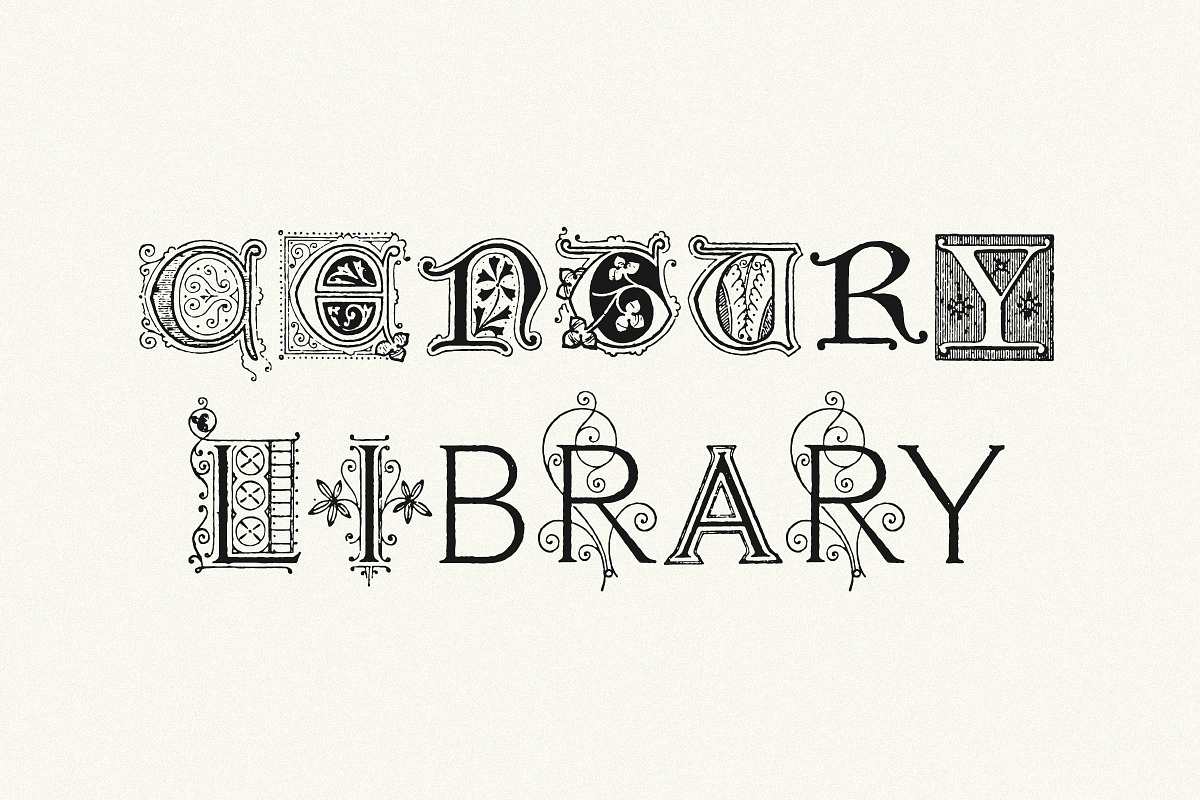 Ornate Botanical Drop Cap Font No15, a Serif Font by Century Library (Photo 5 of 5)