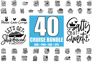Cruise SVG Bundle 40 Designs