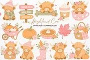 Highland Cow Clipart Farm Animal PNG, an Animal Illustration by SugarCloudStudioArt (Thumbnail 1 of 6)