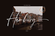 Hamburg, a Script Font by Drizy (Thumbnail 1 of 8)