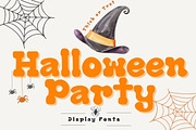 Halloween Party - Display Groovy, a Handwritten Font by Charmingbear59.design (Thumbnail 1 of 5)
