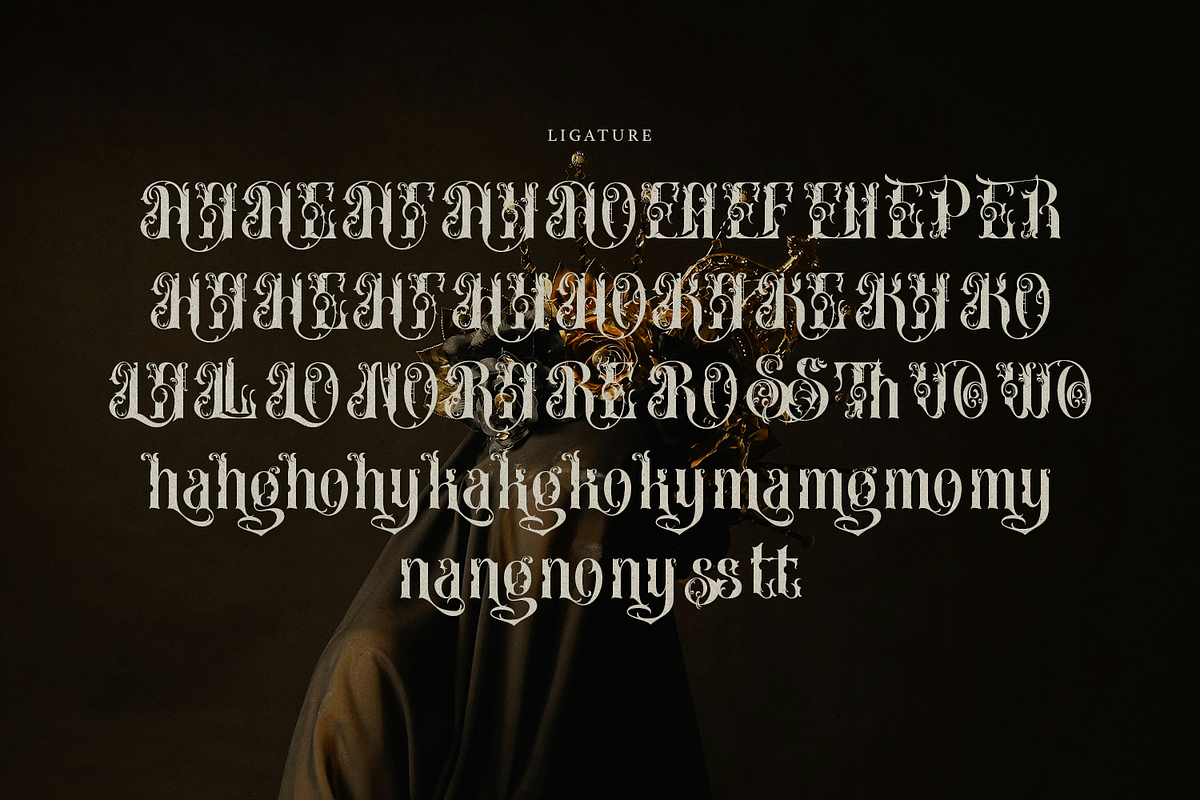 Heritangle Victorian Font, a Blackletter Font by madeDeduk (Photo 11 of 11)
