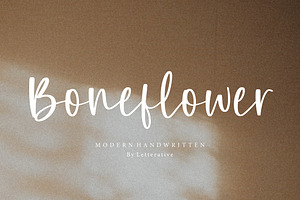 Boneflower - Modern Handwritten Font