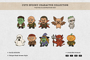 Cute Spooky Character Collection, an Illustration by MEANDSTUDIO (Thumbnail 1 of 11)