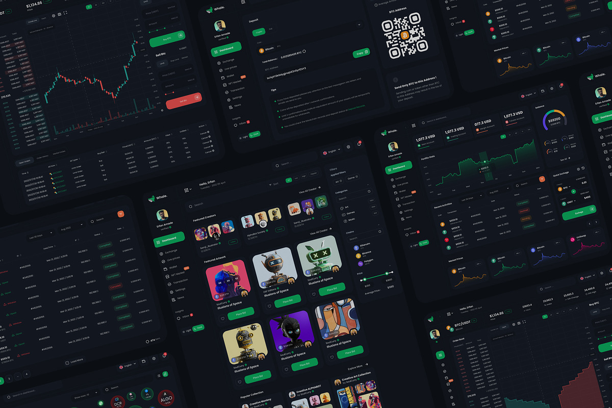 Crypto Whale-Crypto & NFT Dashboard UI kit preview 3