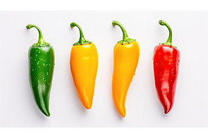 red raw pepper isolated ai generated, a Food & Drink Photo by pikepicture