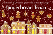 Gingerbread Town (cliparts&patterns), a Decorative Illustration by Sveta Aho (Thumbnail 1 of 6)