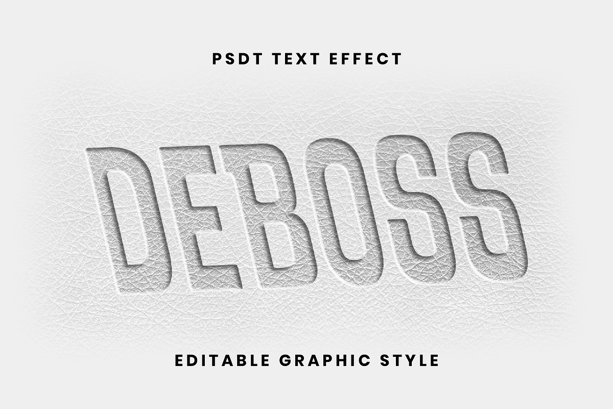 Leather Debossed Bold Text Effect, a Templates & Theme by studiogstock (Photo 1 of 2)