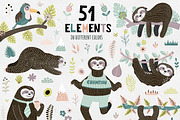 Sleep More Sloths Graphic Pack, an Animal Illustration by Gulnara Sabirova (Thumbnail 4 of 8)