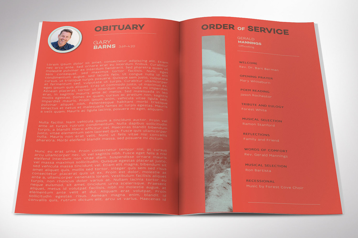 Circles Funeral Program Word 8 Pages, a Brochure Template by Godserv Designs (Photo 2 of 10)