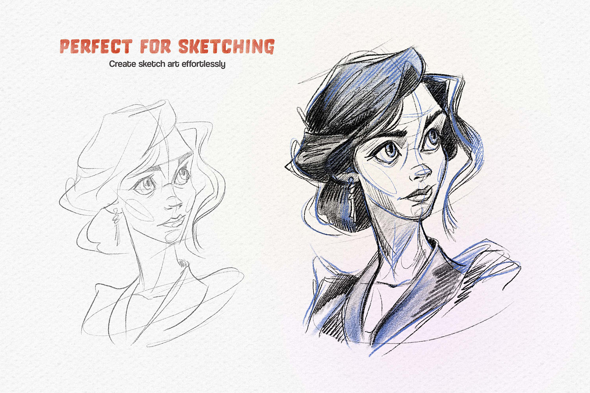 Pencil Party Illustrator Brushes, a Brush Add-On by brushapes.com (Photo 3 of 10)