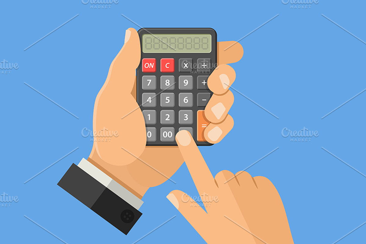 Hands with Smartphones, Calculator, an Education Illustration by TAlex (Photo 6 of 7)