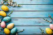 easter eggs on a wooden table, a Holiday Photo by VetalStock (Thumbnail 7 of 7)