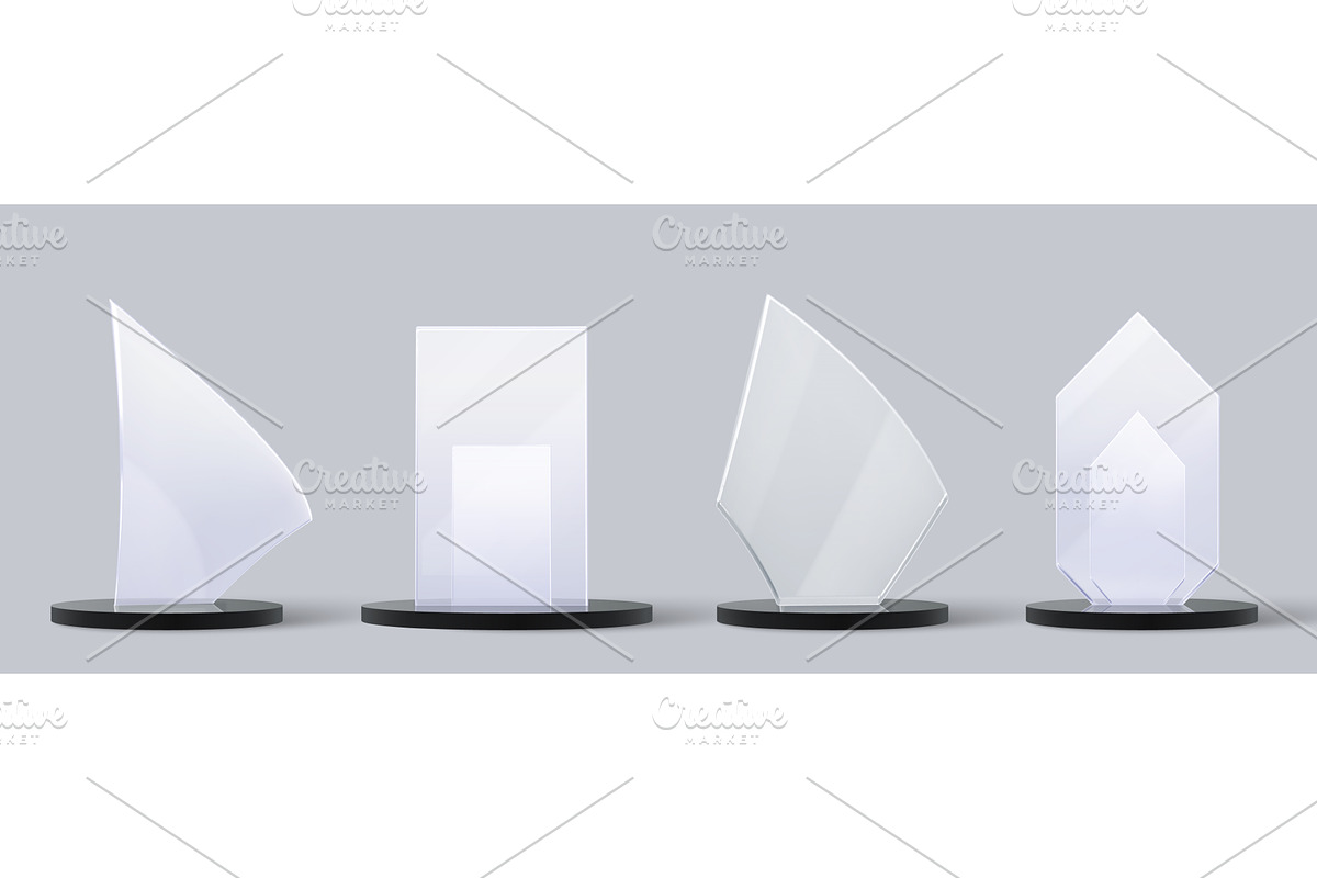 Glass trophy set with elegant, an Object Illustration by art PVP - market