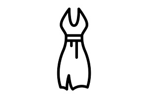 Dress toilette black icon, an Outline Icon by Creative priyanka