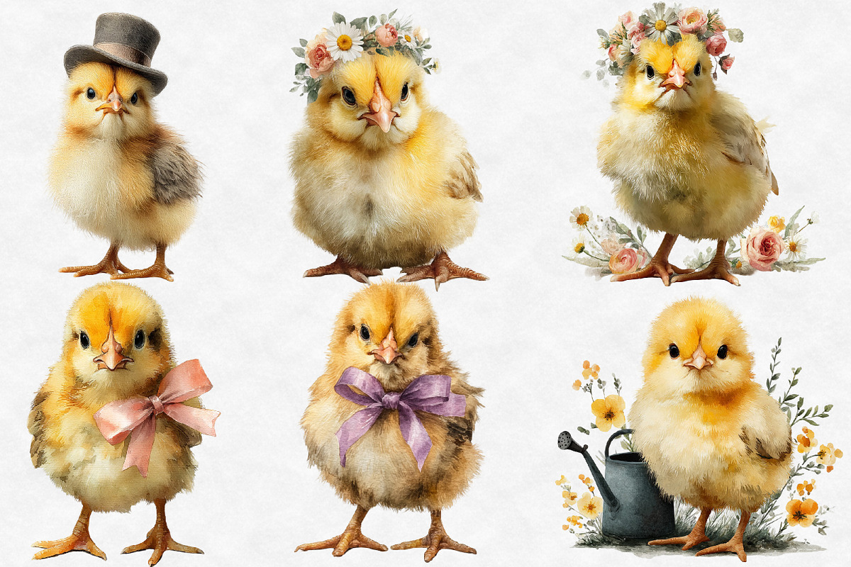 Cute Easter Chick Clipart, an Illustration by Designworld (Photo 5 of 6)