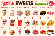 Kawaii Sweets Clipart PNG, a Food Illustration by QM_ART (Thumbnail 2 of 4)