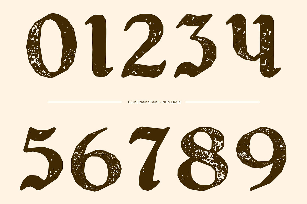 CS Meriam Stamp, a Blackletter Font by Craft Supply Co. (Photo 4 of 8)