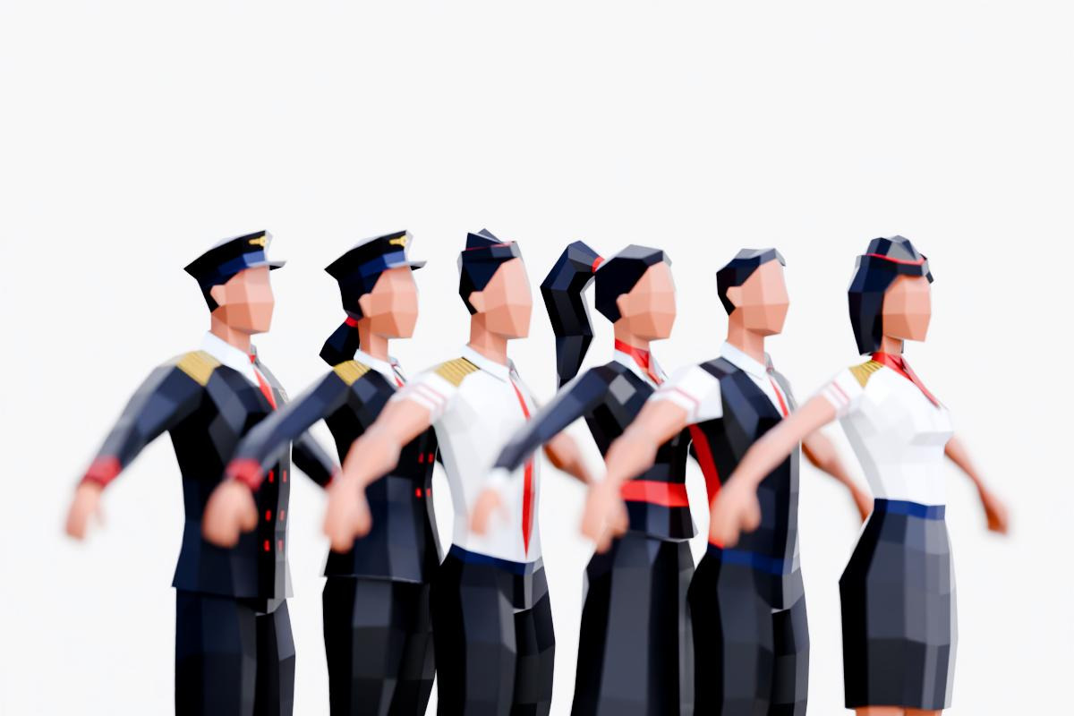 Low Poly Airline Crew Pack, a Characters & Person 3D Model by Studio Ochi (Photo 2 of 13)