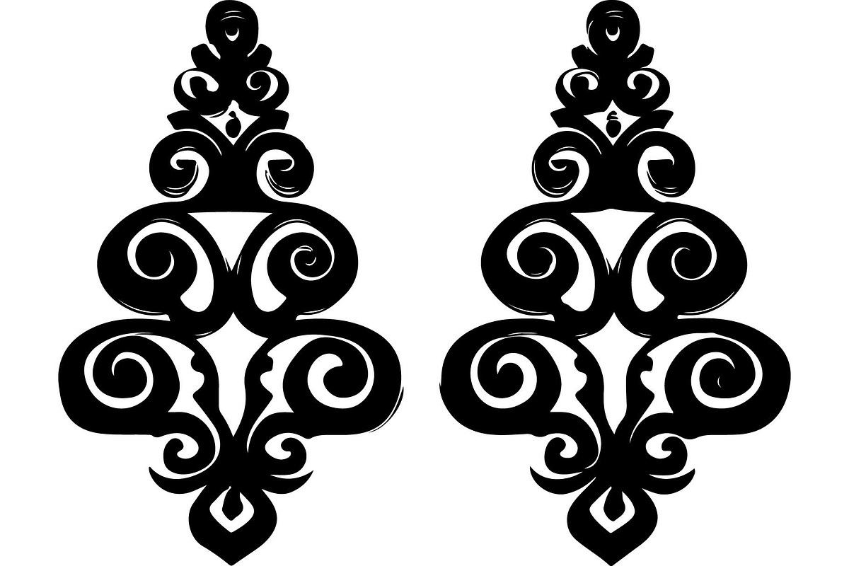 Vintage Ornamental Earrings Bundle, an Object Graphic by Gfx_Store (Photo 2 of 13)