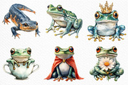 Watercolor Amphibians Clipart, an Illustration by Craft Nest (Thumbnail 3 of 6)