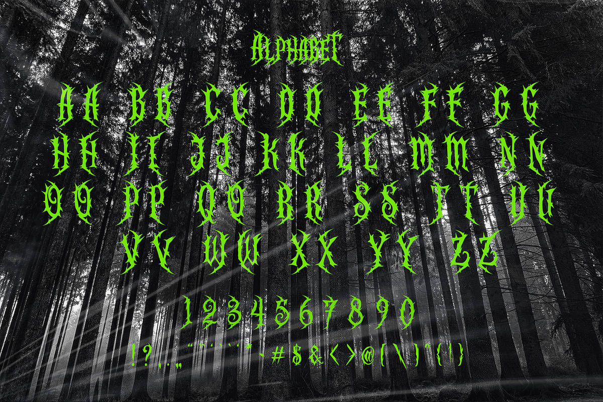 GHOOST Horror Metal Font, a Blackletter Font by dansdesign (Photo 2 of 8)