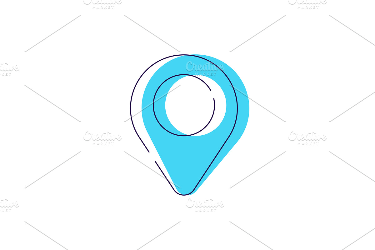 Location mark icon vector modern, an Illustration by marcovector