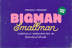 Bigman Smallman Funky Retro Font Duo