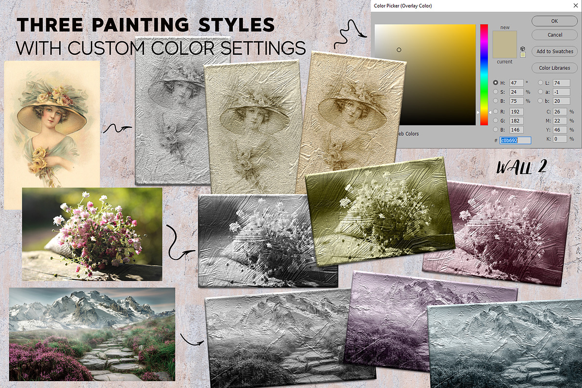 Artist Styles Actions Brushes Set, an Action Add-On by Sophico (Photo 6 of 12)