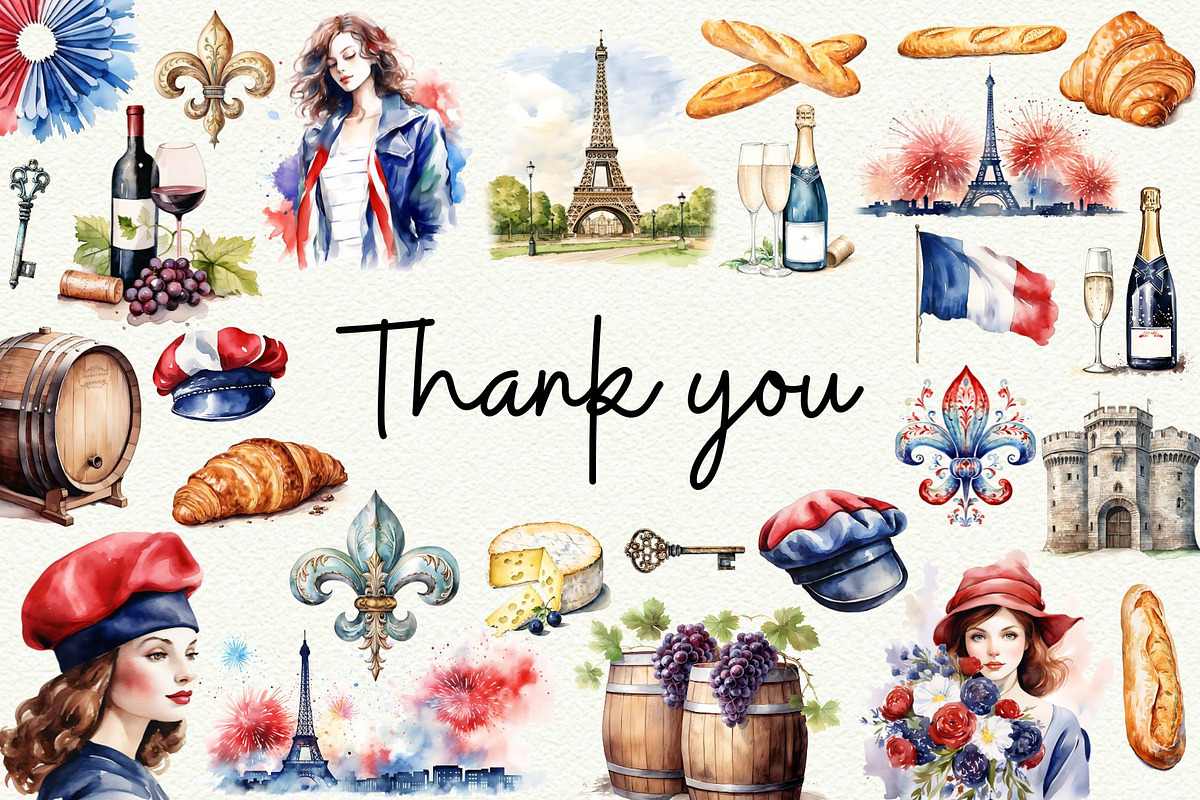 French Vibes Collection, an Object Illustration by Anna Design Studio (Photo 14 of 14)