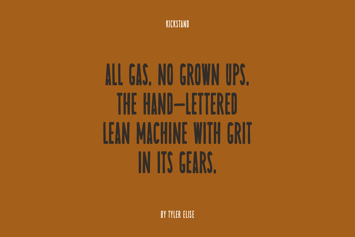 KICKSTAND by Tyler Elise, a Sans Serif Font by tylerelise (Photo 2 of 4)