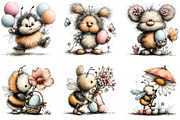 Quirky Easter Bee Clipart, an Illustration by Sublimation Artist (Thumbnail 7 of 7)