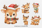 15 Bundle Watercolor Cute Deer Stag, an Animal Illustration by Morspective (Thumbnail 6 of 8)