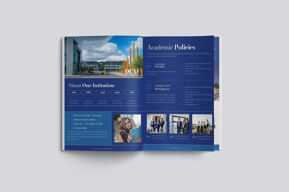 Project School Handbook Template, a Brochure Template by TMint Play (Photo 4 of 8)
