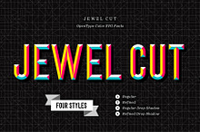 Jewel Cut - Color SVG OpenType Font